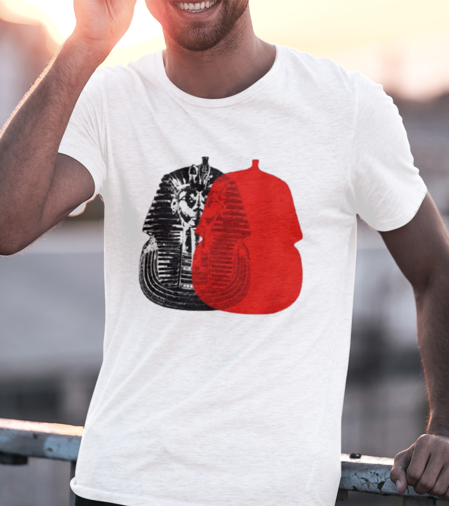 Pyramids Half Marathon Store The Tut Edit Egyptian Pharaoh Mask T-Shirt