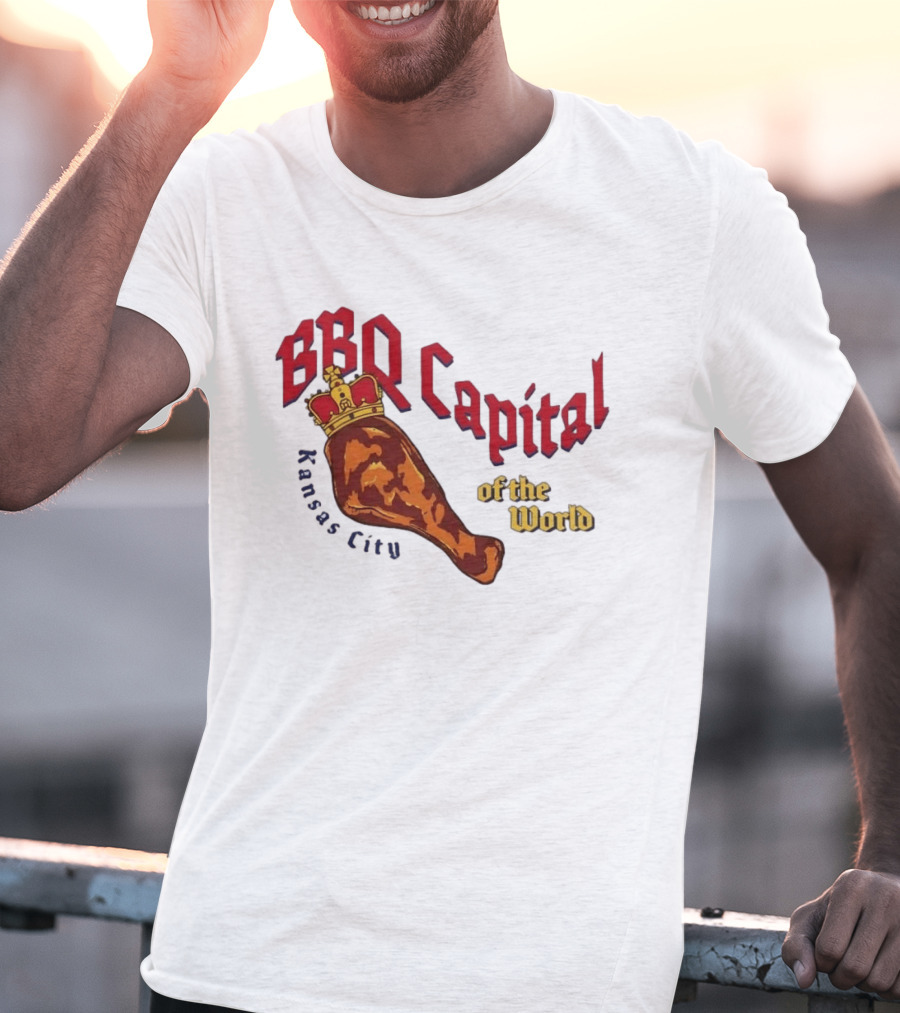 Kansas City BBQ Capital Of The World Crowned Barbecue Leg T-Shirt