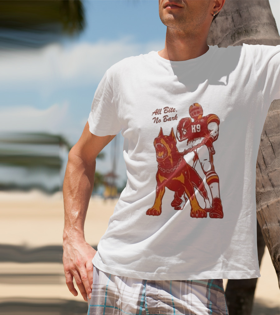 Kenneth Walker III K9 All Bite No Bark Football Player And Dog T-Shirt