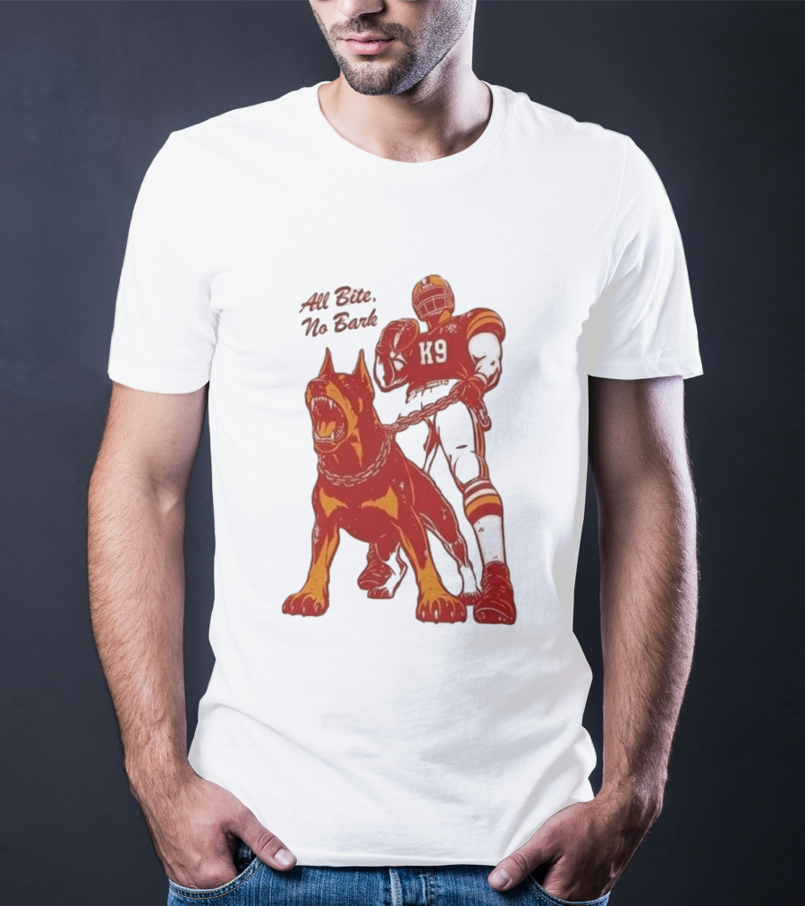 Kenneth Walker III K9 All Bite No Bark Football Player And Dog T-Shirt