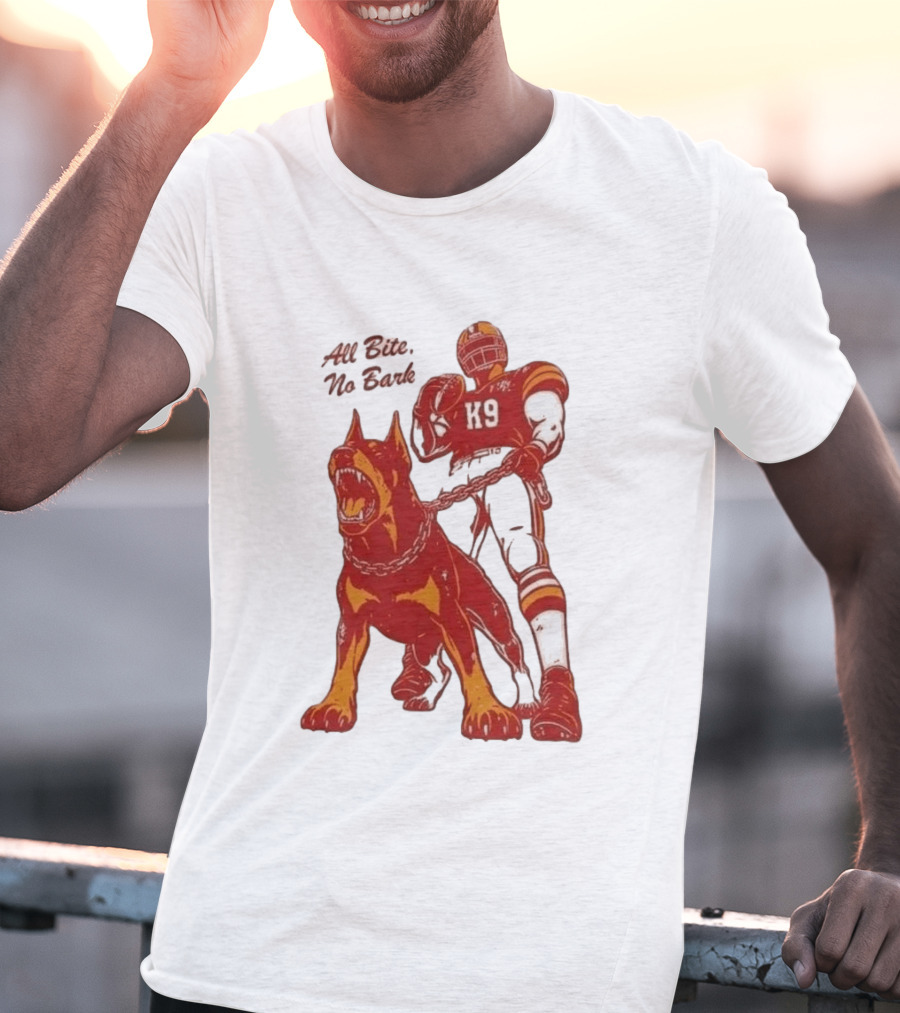 Kenneth Walker III K9 All Bite No Bark Football Player And Dog T-Shirt