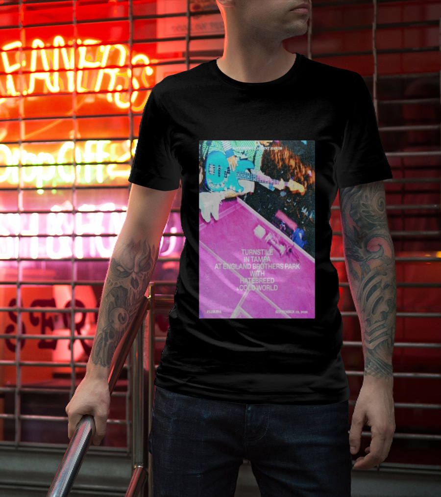 Turnstile Tampa England Brothers Park September 19 2026 Hatebreed Cold World Florida T-Shirt