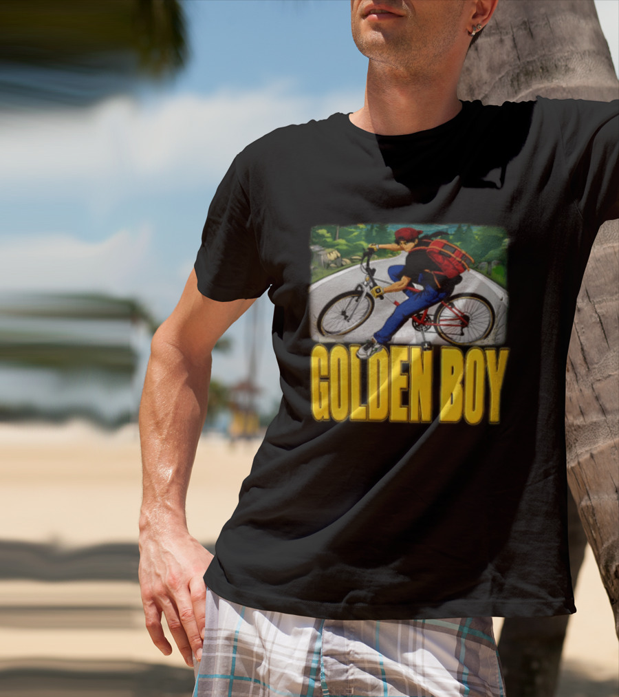 Golden Boy Kintaro Oe 1995 2025 Anime Boy Riding Bicycle Backpack T-Shirt