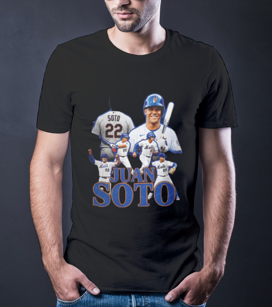 New York Mets Juan Soto 22 Baseball Player Collage T-Shirt