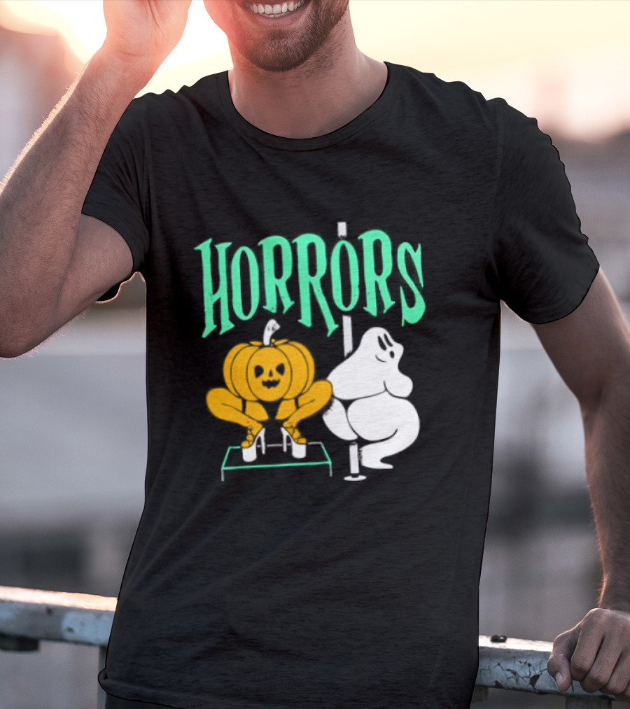 Horrors Halloween Meme Creepy Pumpkin Toilet Humor T-Shirt