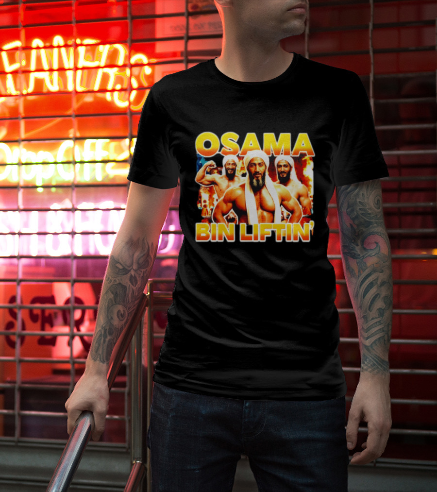 Osama Bin Liftin' Muscular Trio With Turbans And Explosive T-Shirt