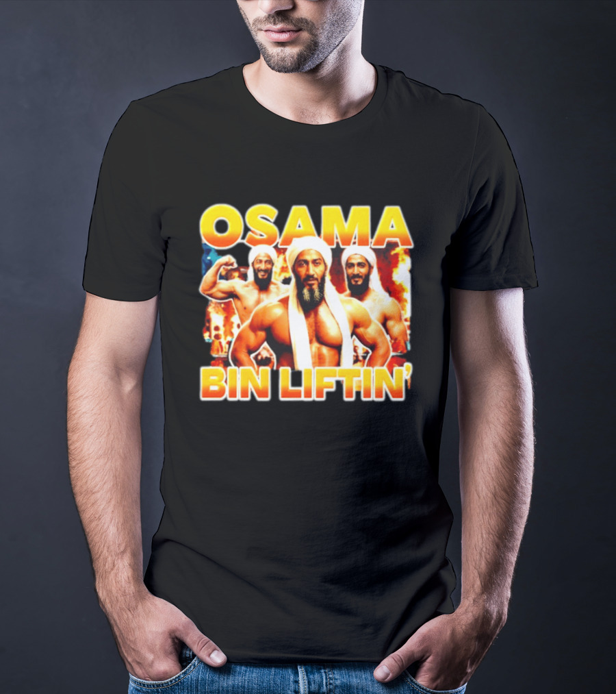 Osama Bin Liftin' Muscular Trio With Turbans And Explosive T-Shirt