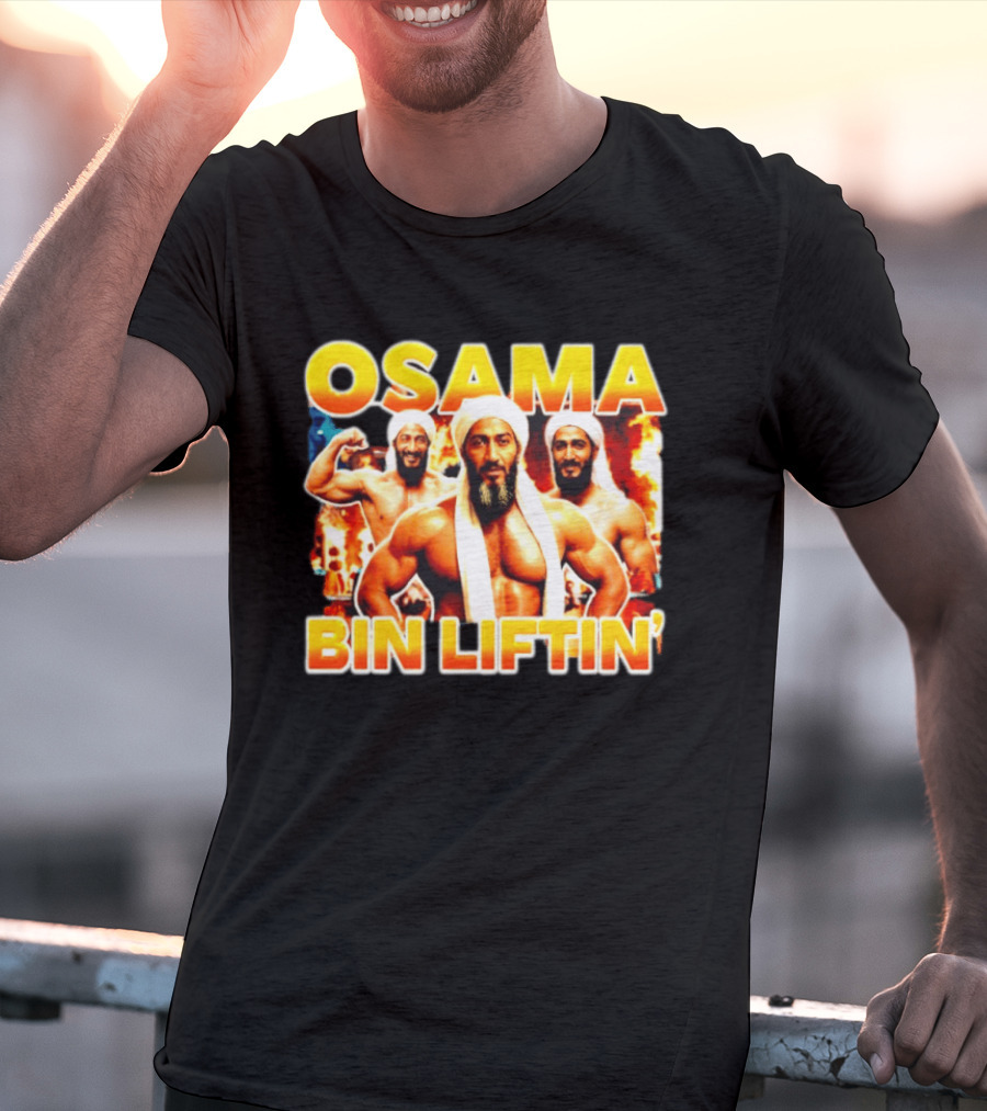Osama Bin Liftin' Muscular Trio With Turbans And Explosive T-Shirt