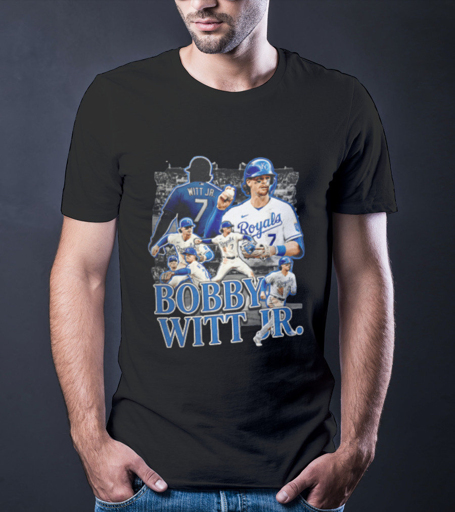 Kansas City Royals Bobby Witt Jr Multiple Poses Collage T-Shirt