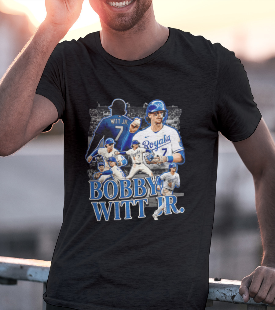 Kansas City Royals Bobby Witt Jr Multiple Poses Collage T-Shirt