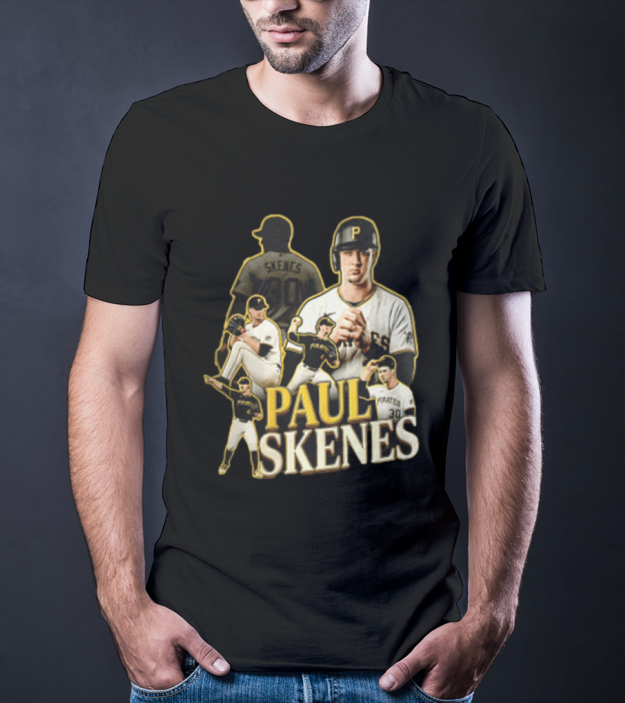 Pittsburgh Pirates Paul Skenes Jersey Pitching Fielding Action T-Shirt
