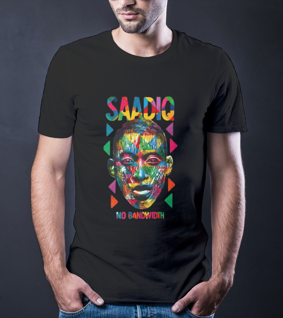 SAADIQ Colorful Geometric Face No Sandwich T-Shirt