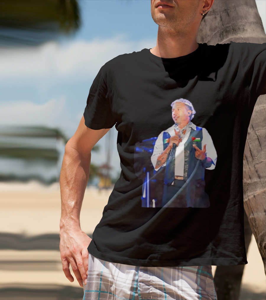 Macklemore Live Performance Vest With Flag Patches T-Shirt