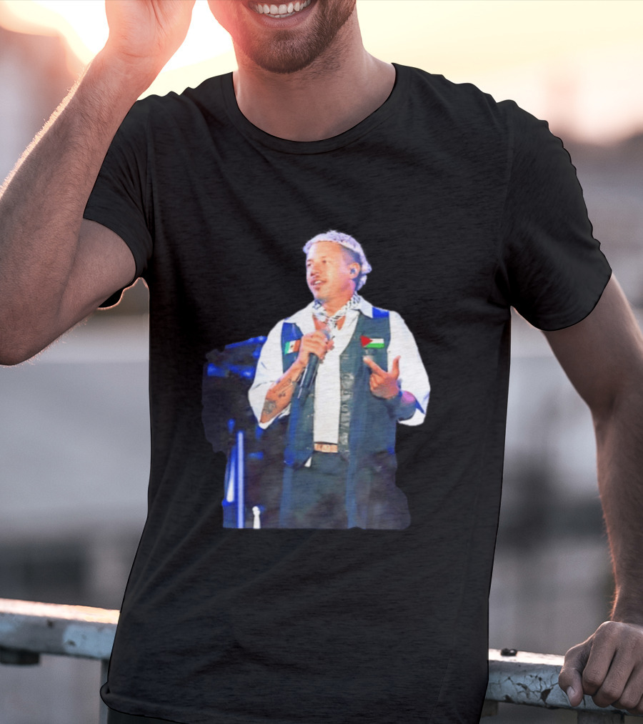 Macklemore Live Performance Vest With Flag Patches T-Shirt