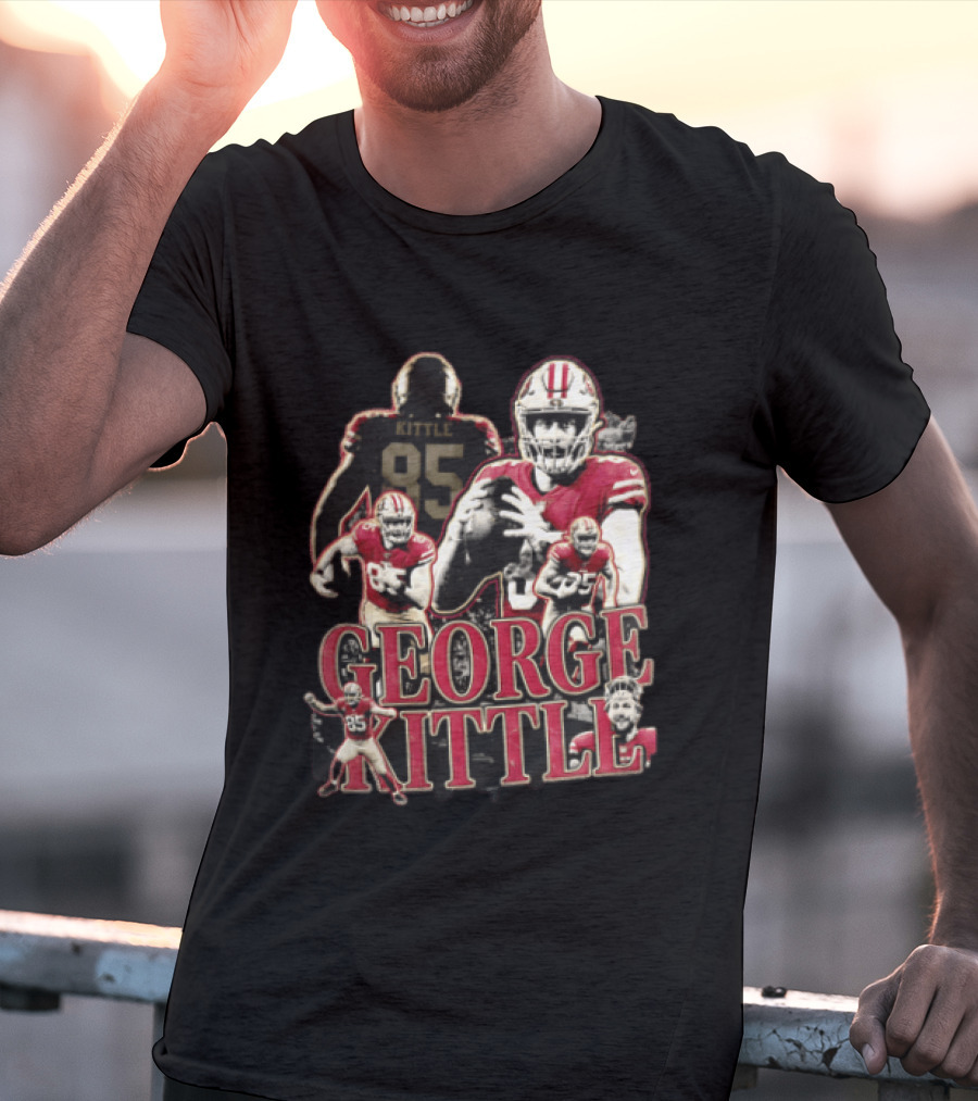 San Francisco 49ers George Kittle Number 85 Football Collage T-Shirt