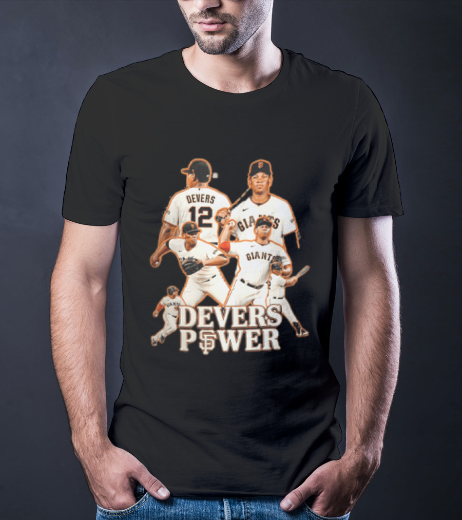 San Francisco Giants Devers Power Baseball Player Action Poses T-Shirt