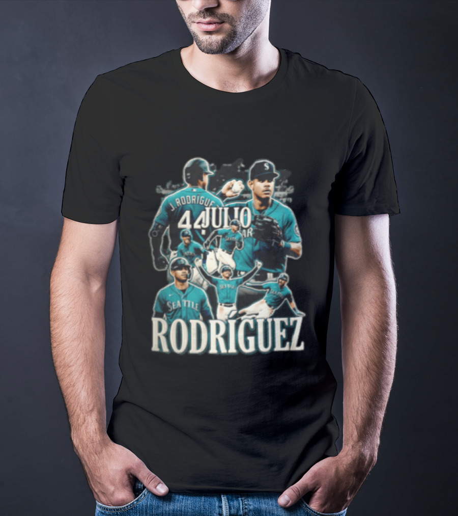 Seattle Mariners Julio Rodríguez Multiple Action Poses J. Rodríguez 44 T-Shirt