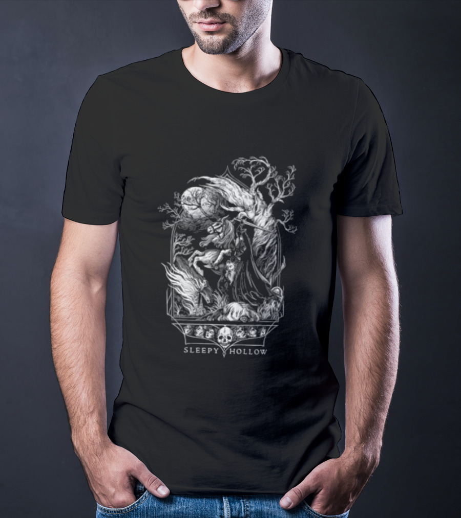 Sleepy Hollow Tree Of The Dead Ghostly Landscape T-Shirt