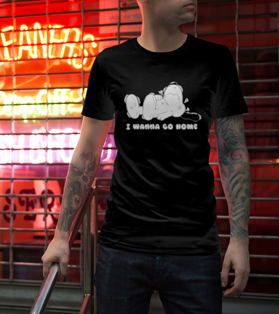 Peanuts Snoopy I Wanna Go Home Charlie Brown T-Shirt
