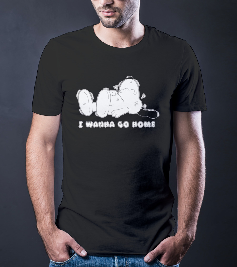 Peanuts Snoopy I Wanna Go Home Charlie Brown T-Shirt