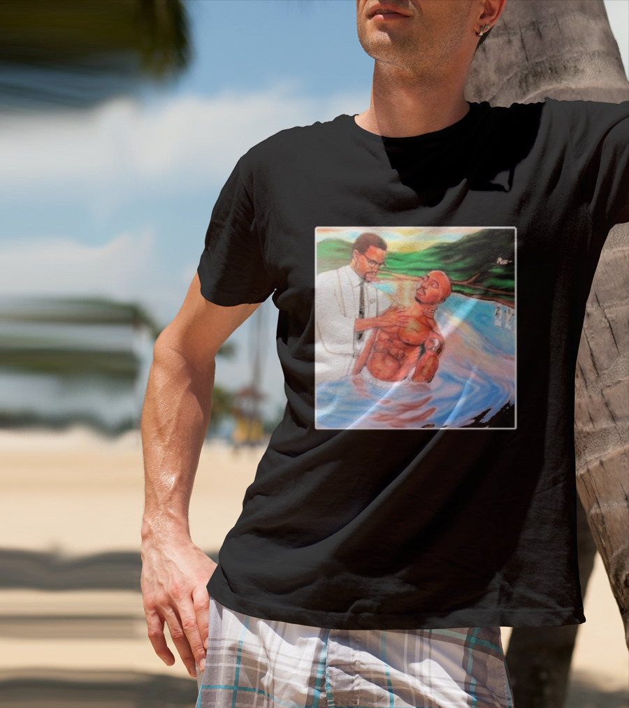 Tupac Shakur Baptism Imagery With Spiritual Symbolism T-Shirt