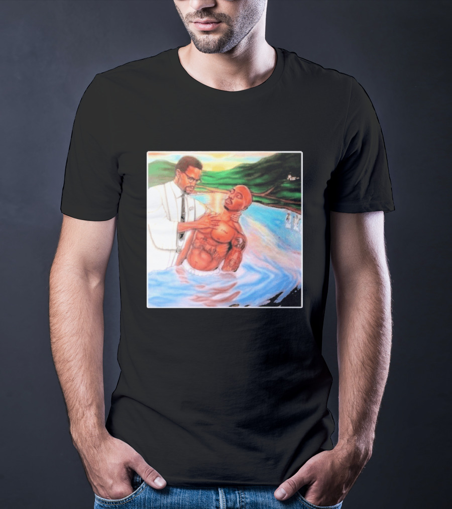 Tupac Shakur Baptism Imagery With Spiritual Symbolism T-Shirt