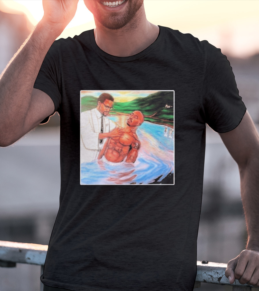 Tupac Shakur Baptism Imagery With Spiritual Symbolism T-Shirt