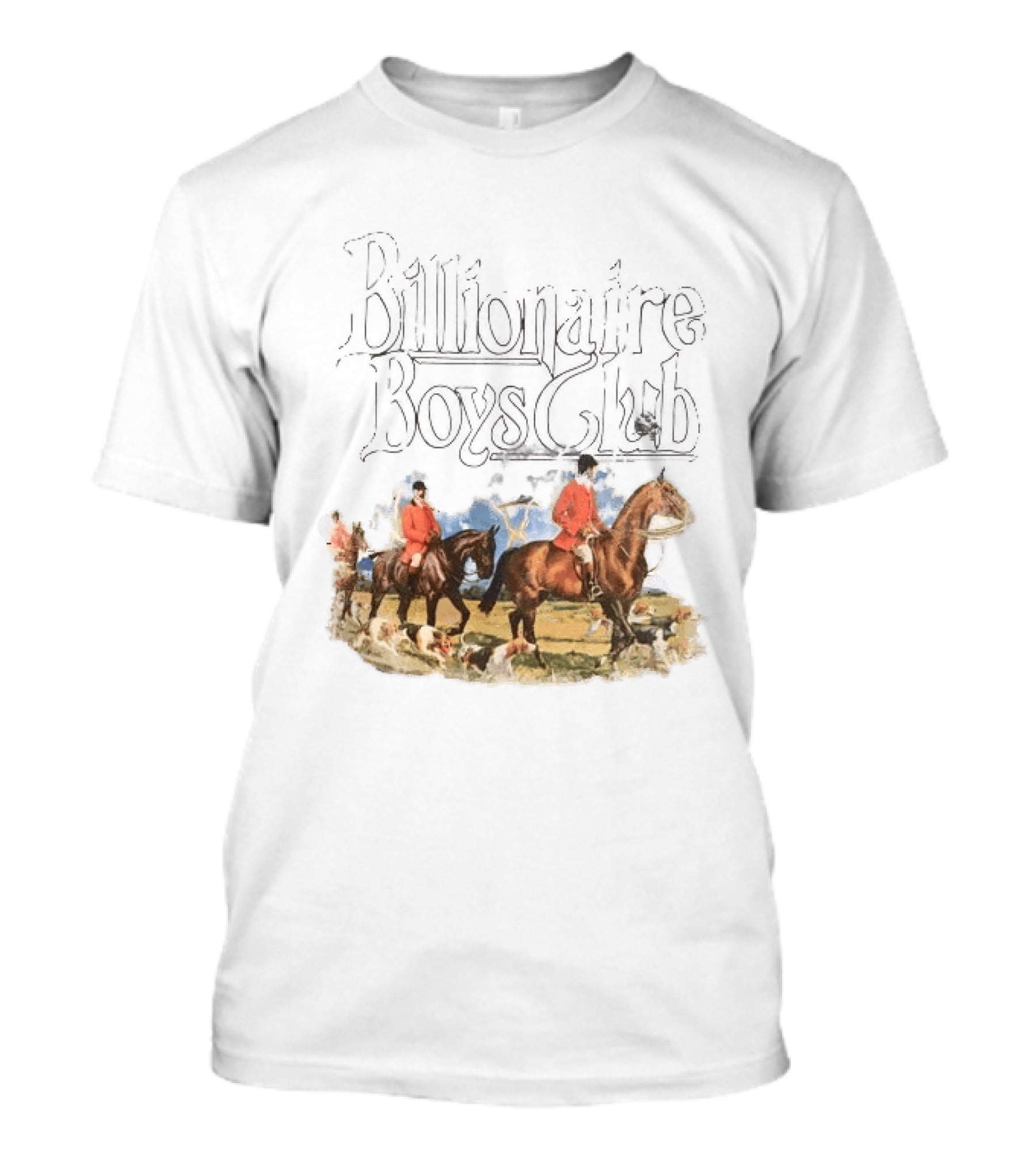 Billionaire Boys Club Equestrian Scene With Hunting Riders And Dogs T-Shirt