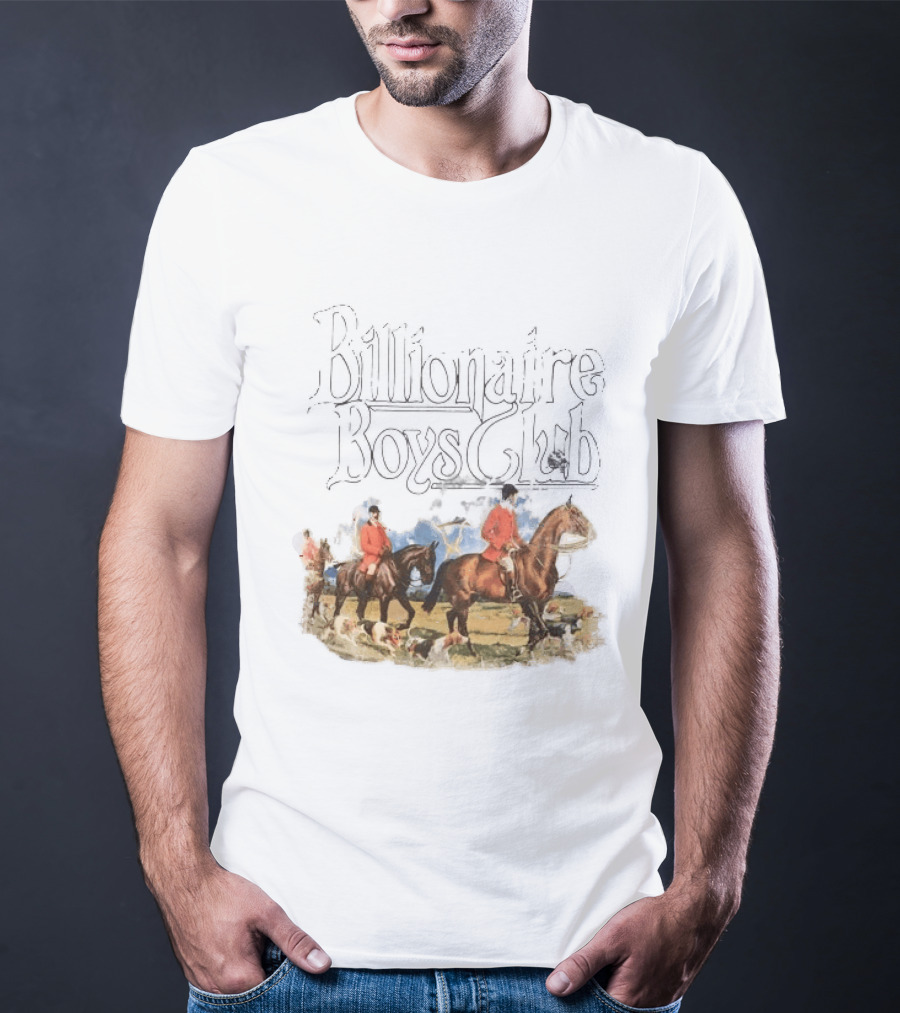 Billionaire Boys Club Equestrian Scene With Hunting Riders And Dogs T-Shirt