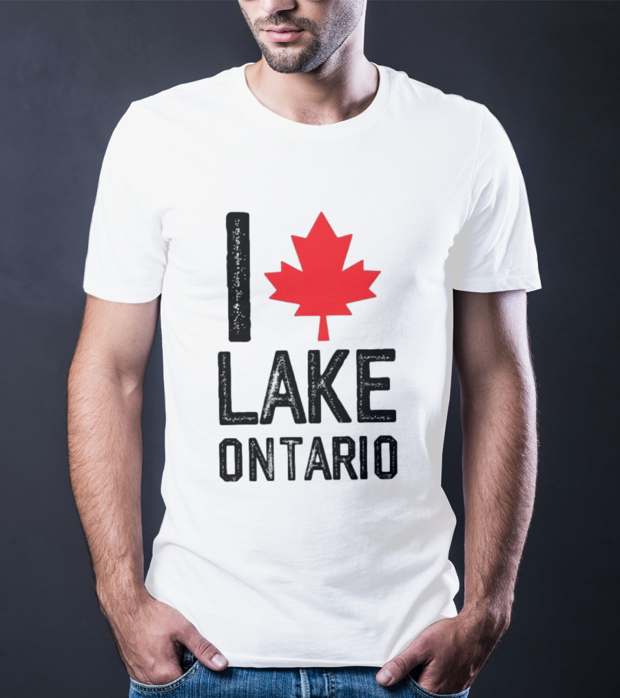 I Love Lake Ontario Maple Leaf Canada T-Shirt
