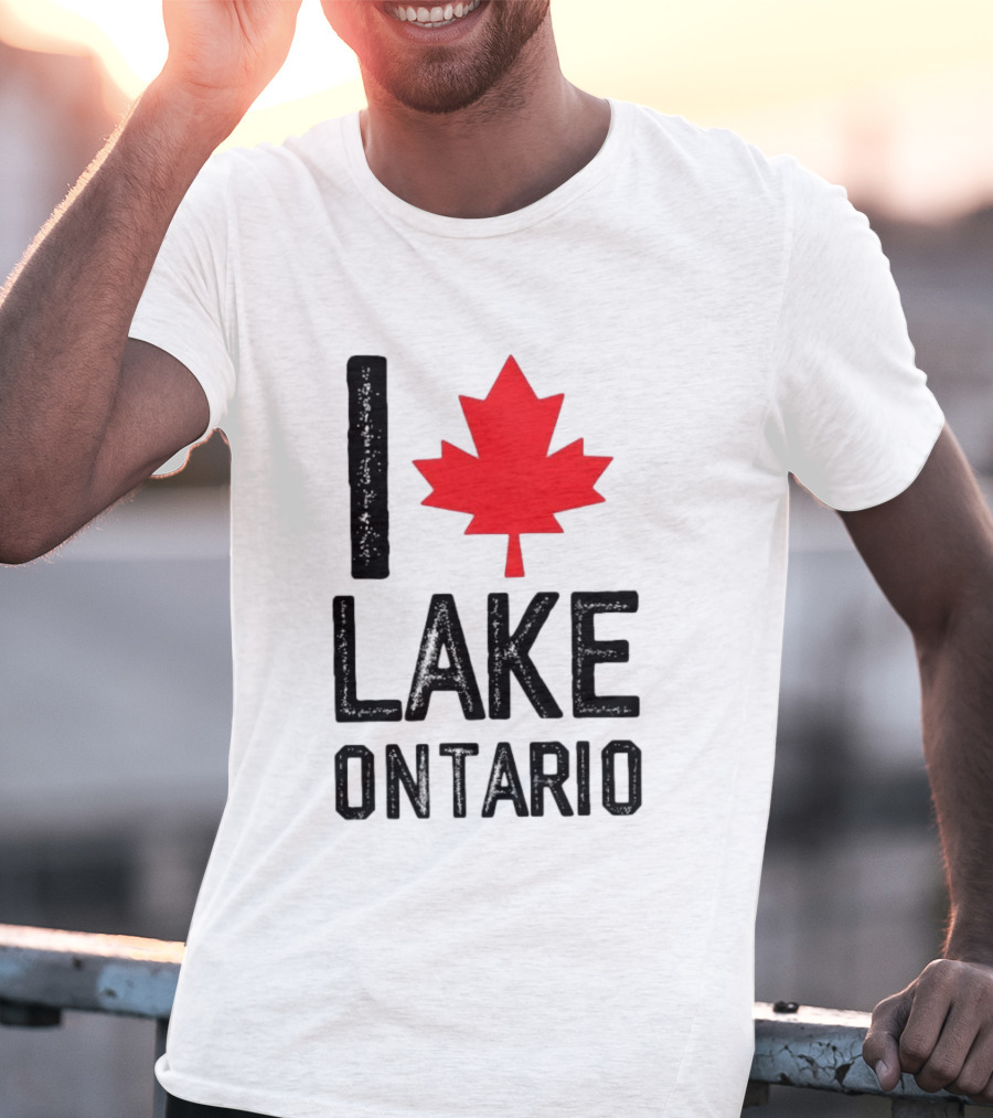 I Love Lake Ontario Maple Leaf Canada T-Shirt
