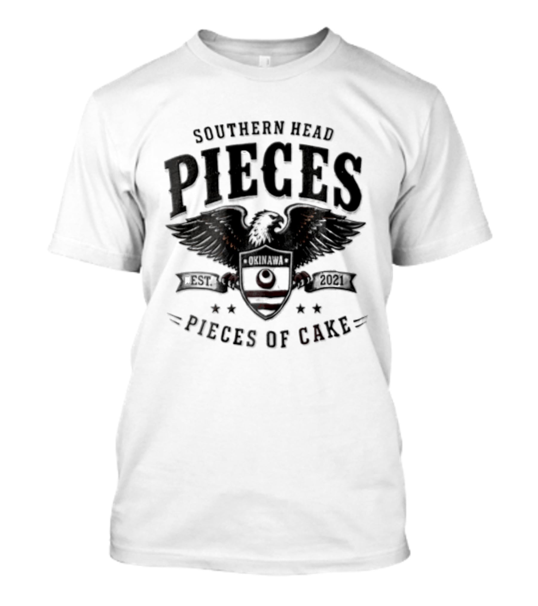 Southern Head Pieces Bald Eagle Spreading Wings Shield Pieces Of Cake 2021 T-Shirt