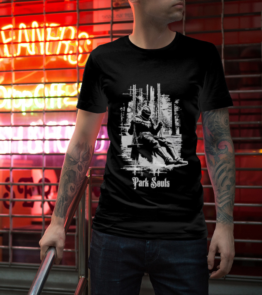 Armored Knight Park Souls Iconic Medieval Warrior T-Shirt