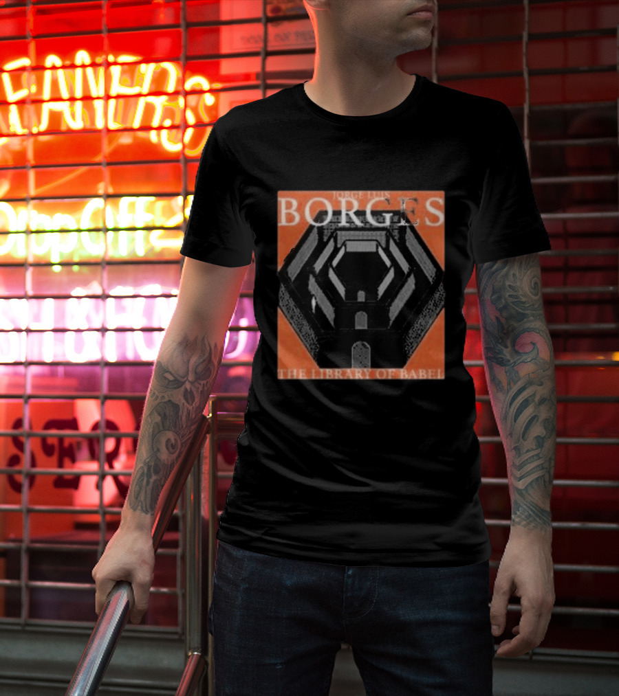 Jorge Luis Borges The Library Of Babel Enter The Night Gallery T-Shirt