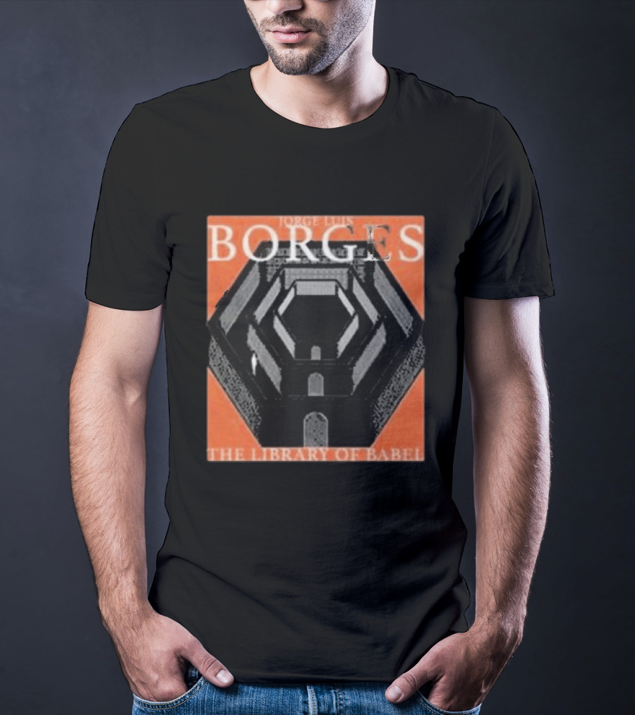 Jorge Luis Borges The Library Of Babel Enter The Night Gallery T-Shirt