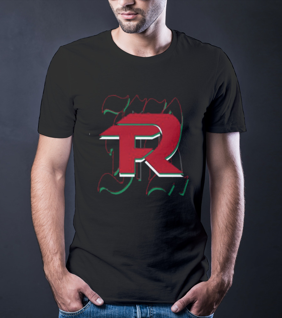 Fuerza Regida En Vivo Black FR Red And Green Mexican Flag T-Shirt