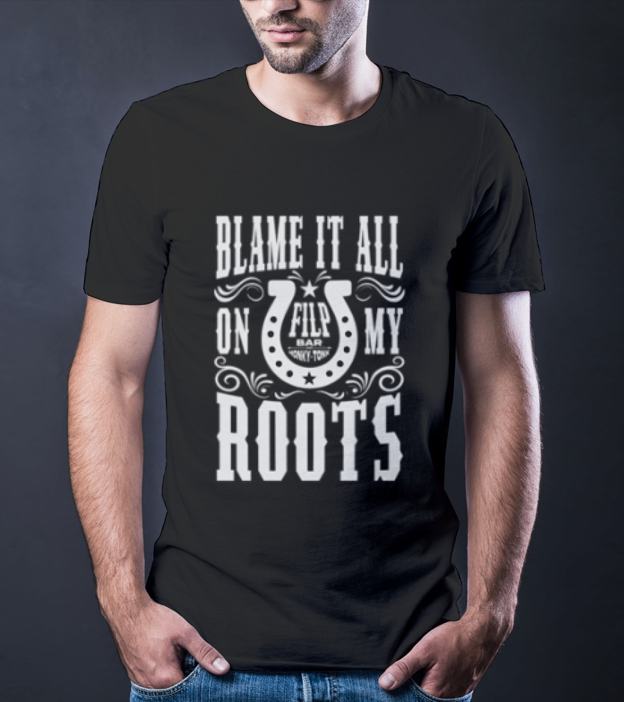 Garth Brooks Blame It All On My Roots Horseshoe Nashville TN Honky Tonk T-Shirt