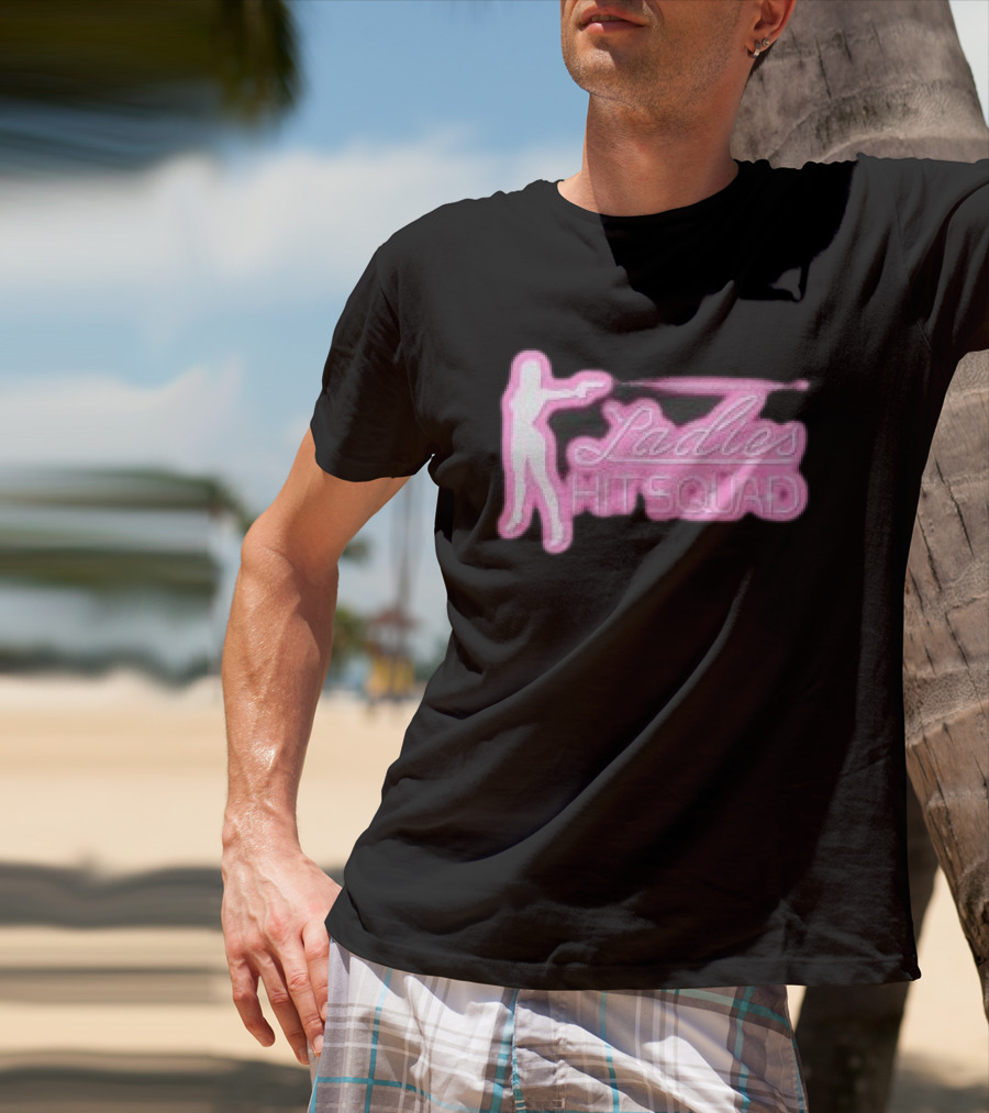 Corteiz Store Ladies Hit Squad Baby Silhouette Pink Neon T-Shirt