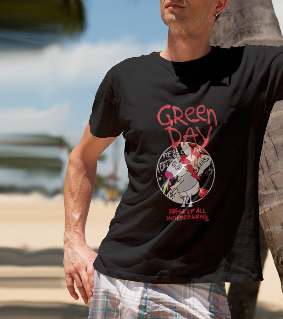 Green Day Father Of All Motherfuckers Unicorn Rainbow Cupcake T-Shirt