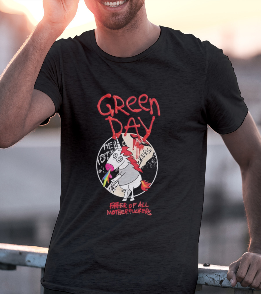 Green Day Father Of All Motherfuckers Unicorn Rainbow Cupcake T-Shirt
