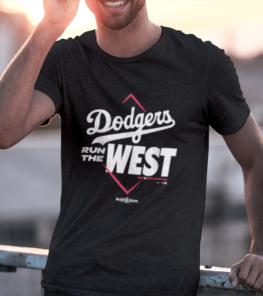 Dodgers Run The West MLB Diamond T-Shirt