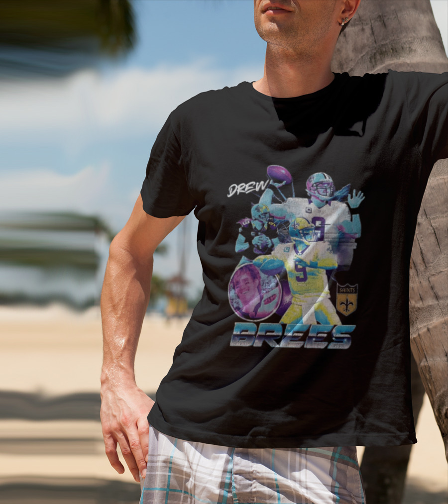 Drew Brees New Orleans Saints Pro Football Hall Of Fame 2026 Collage Saints T-Shirt