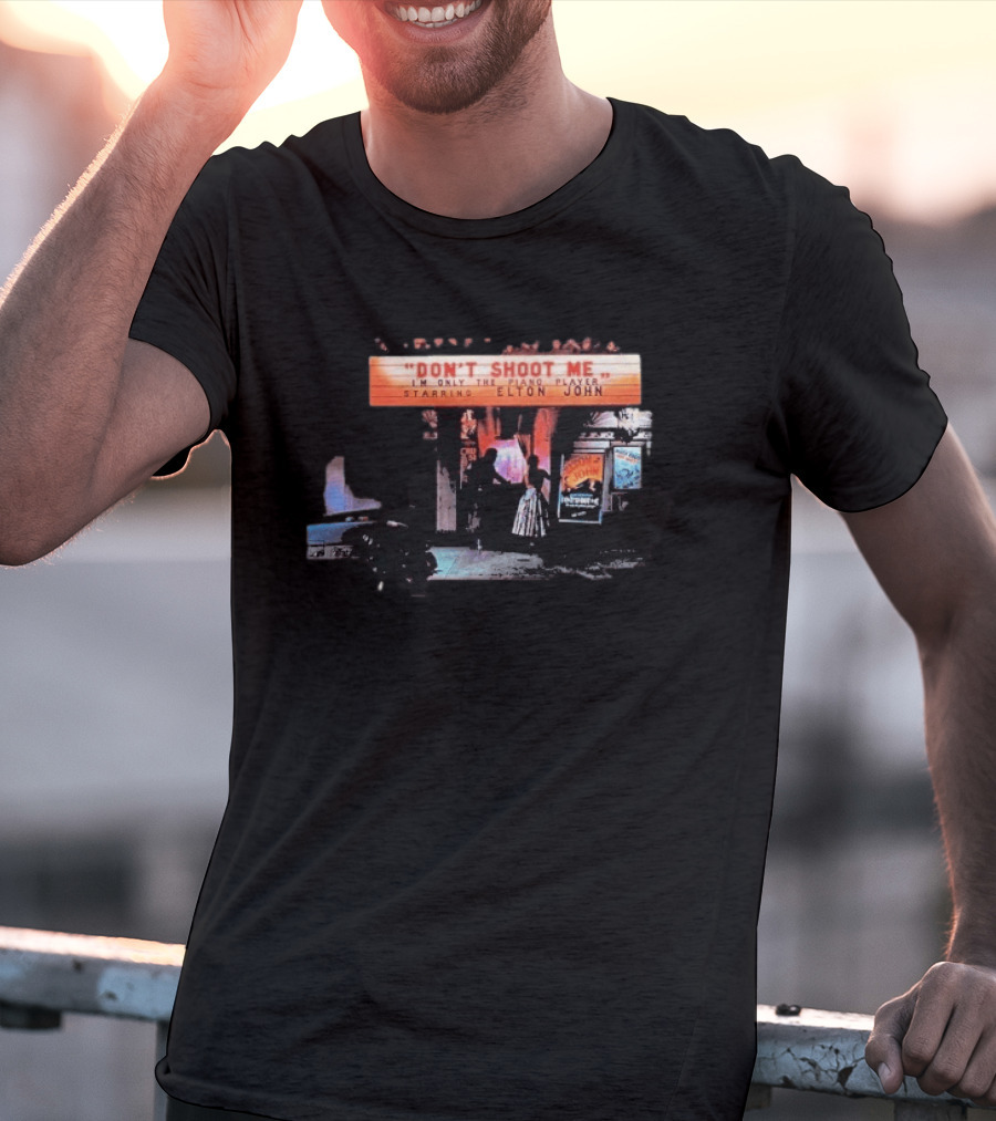 Elton John Don't Shoot Me I'm Only The Piano Player Starring Album Cover T-Shirt