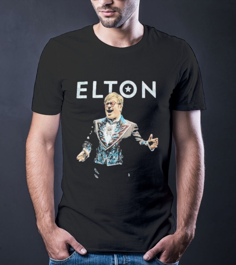 Elton John Glitter Sequin Jacket T-Shirt