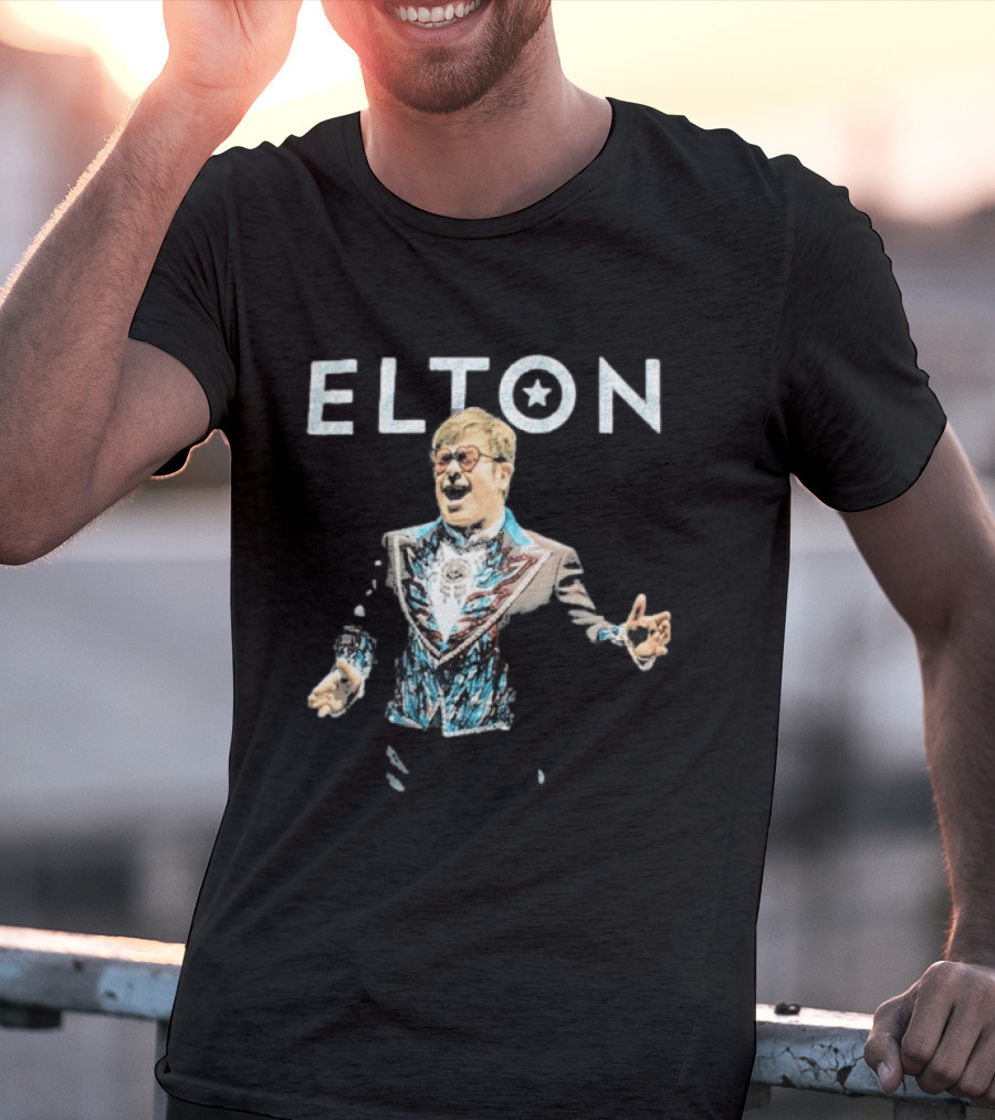 Elton John Glitter Sequin Jacket T-Shirt