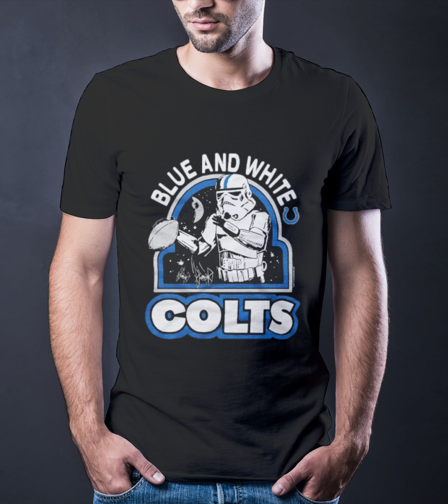 Blue And White Colts Star Wars Stormtroopers T-Shirt