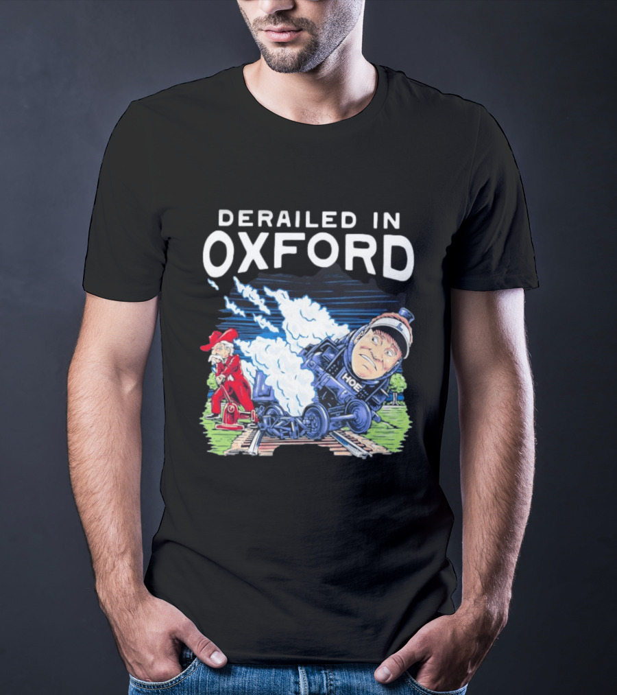 Derailed In Oxford Ole Miss Rebels Train Image T-Shirt