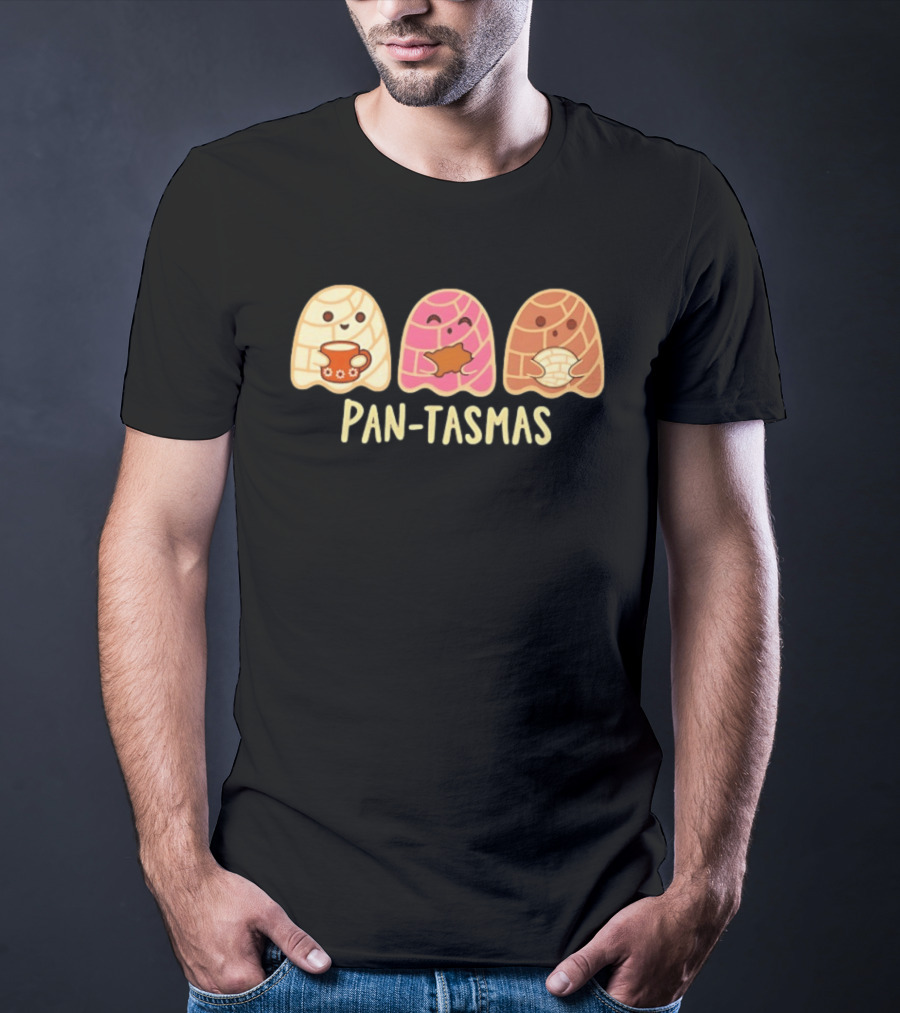 Pan Tasmas Concha Bread Cartoon Characters T-Shirt