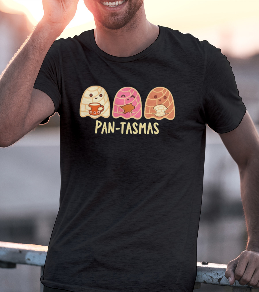 Pan Tasmas Concha Bread Cartoon Characters T-Shirt
