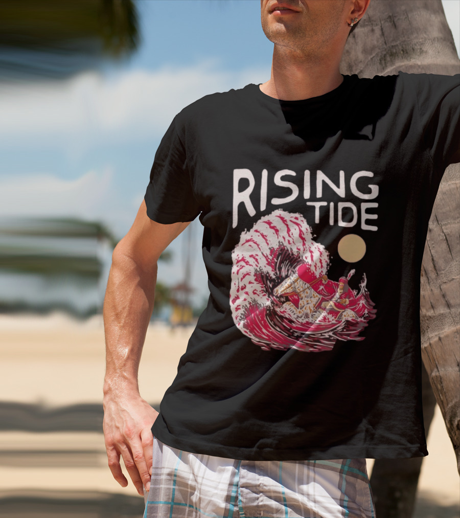 Rising Tide The Great Wave Off Kanagawa Samurai Rider T-Shirt